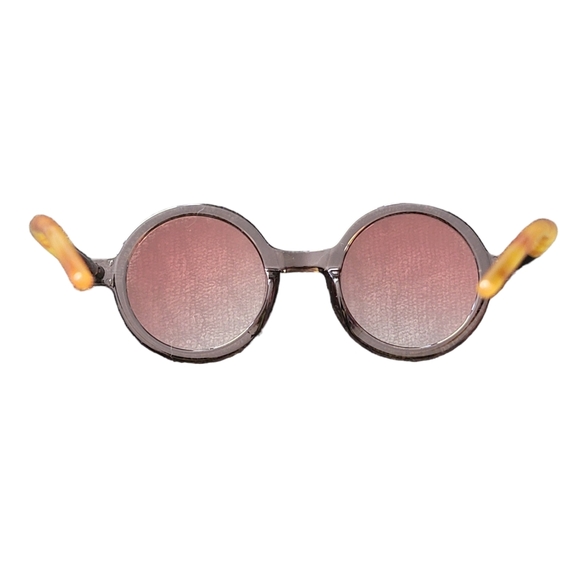 Trendy Retro Style Round Sunglasses for Men Women Y2K Oversized Gray/Pink - Picture 11 of 13